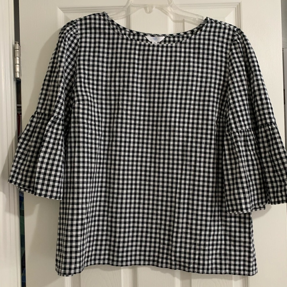 Time and Tru Checkered Top